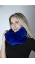 Blue rex fur neck warmer